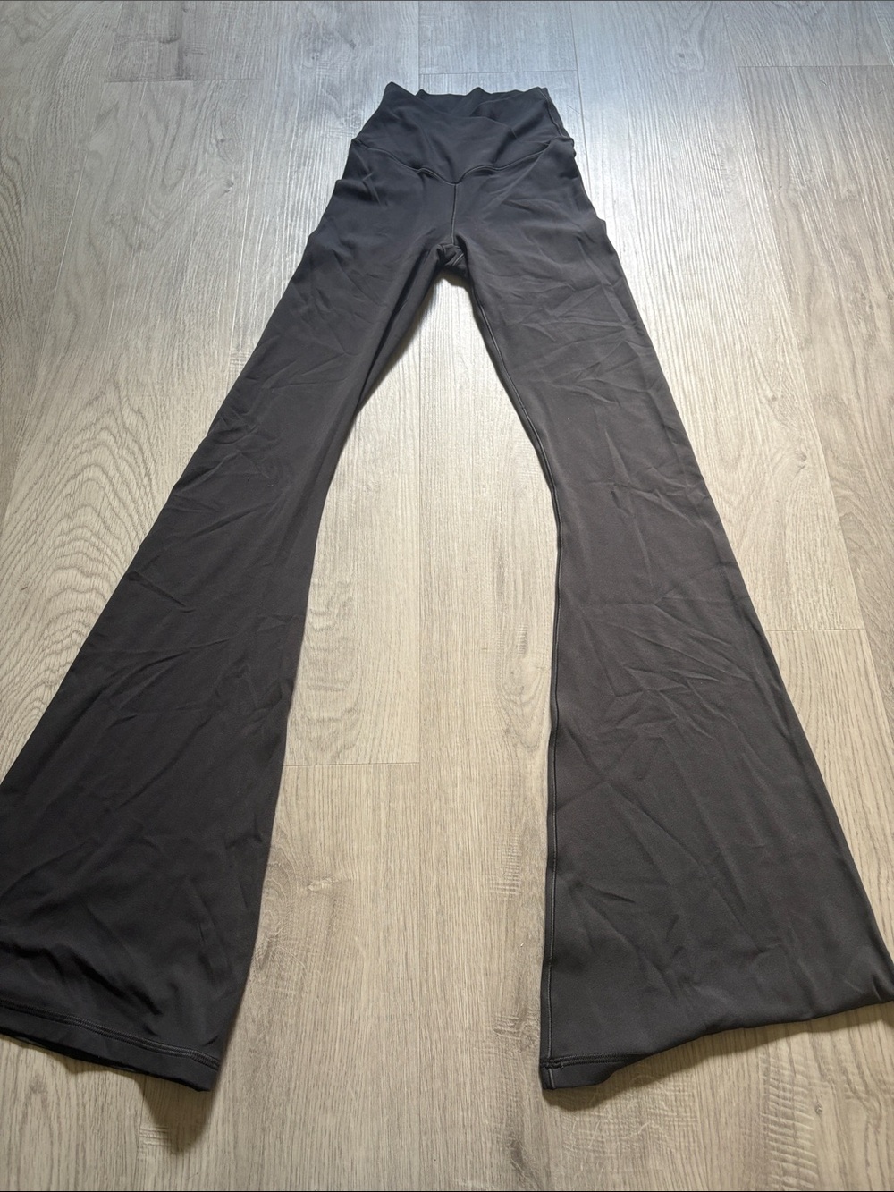 aerie off-line flare leggings, grey